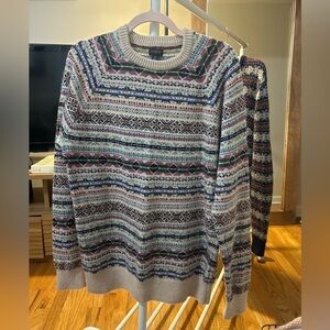 J Crew Cream Holiday Sweater - Size Medium